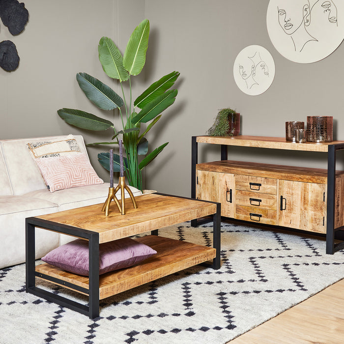 Salontafel Boaz met onderblad | 110 cm-Salontafels-Starfurn