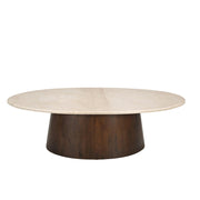 Salontafel Brix Bottecino Mangohout Crème wit 65x120 cm-Salontafels-Livingfurn