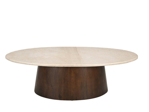 Salontafel Brix Bottecino Mangohout Crème wit 65x120 cm-Salontafels-Livingfurn