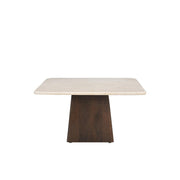 Salontafel Brix Bottecino Mangohout Crème wit 75 cm 75x75x32 cm-Salontafels-Livingfurn