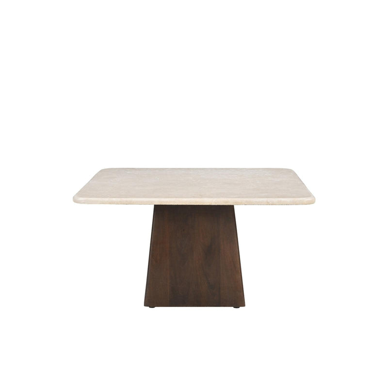 Salontafel Brix Bottecino Mangohout Crème wit 75 cm 75x75x32 cm-Salontafels-Livingfurn