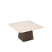 Salontafel Brix Bottecino Mangohout Crème wit 75 cm-Salontafels-Livingfurn