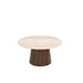 Salontafel Brix Bottecino rond Mangohout Crème wit 75 cm-Salontafels-Livingfurn