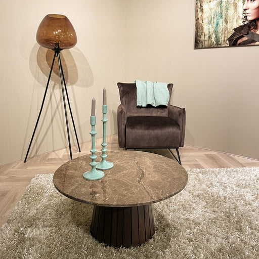 Salontafel Brix Emperador Mangohout Bruin 80 cm 80x80x38 cm-Salontafels-Livingfurn