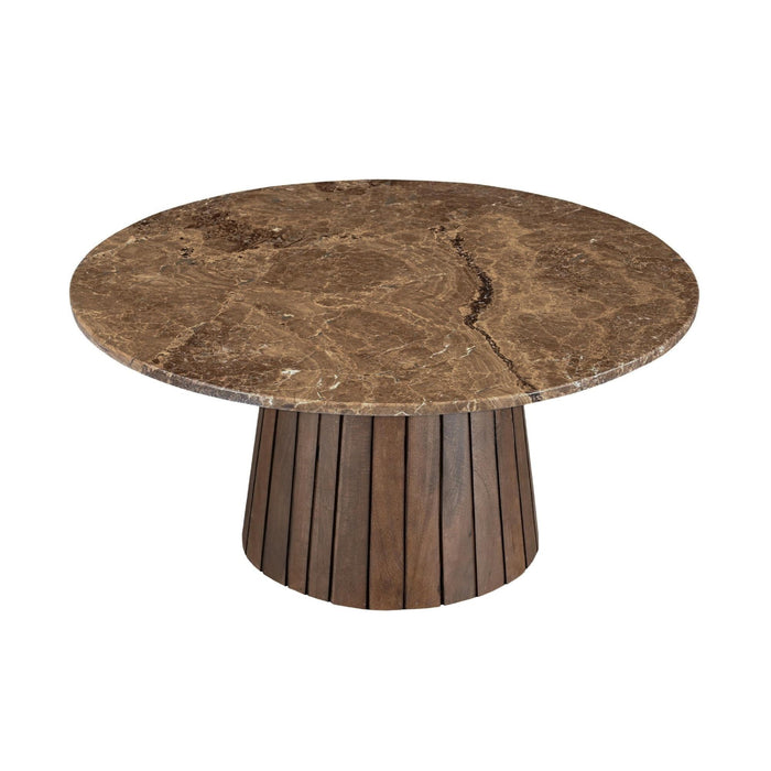 Salontafel Brix Emperador Mangohout Bruin 80 cm-Salontafels-Livingfurn