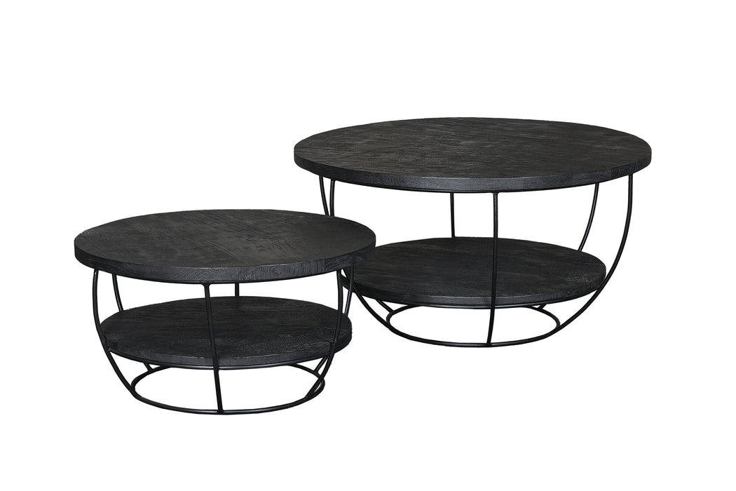 Salontafel Brix Evan Norris Mangohout Zwart 65 cm-Salontafels-Livingfurn