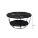 Salontafel Brix Evan Norris Mangohout Zwart 65 cm-Salontafels-Livingfurn
