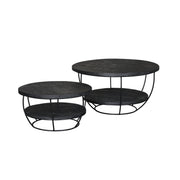 Salontafel Brix Evan Norris Mangohout Zwart 85 cm 85x85x44 cm-Salontafels-Livingfurn