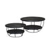 Salontafel Brix Evan Norris Mangohout Zwart 85 cm-Salontafels-Livingfurn