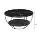 Salontafel Brix Evan Norris Mangohout Zwart 85 cm-Salontafels-Livingfurn