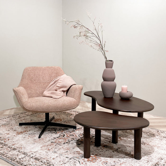 Salontafel Brix Nubi Mangohout Bruin 60x110 cm-Salontafels-Livingfurn