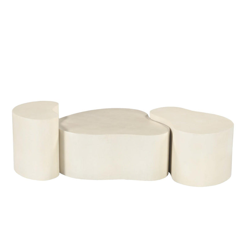Salontafel Brix Salontafel Beton Beige 70x49 cm-Salontafels-Livingfurn