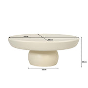 Salontafel Brix Salontafel Beton Crème wit 80 cm 80x80x30 cm-Salontafels-Livingfurn