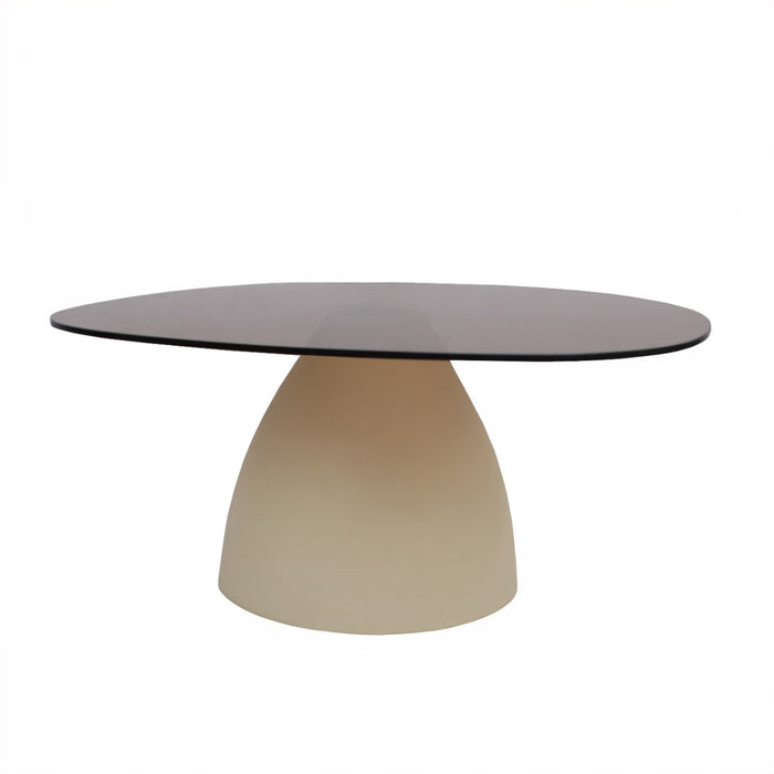 Salontafel Brix Salontafel Glas Beige 76 cm 76x86x35 cm-Salontafels-Livingfurn
