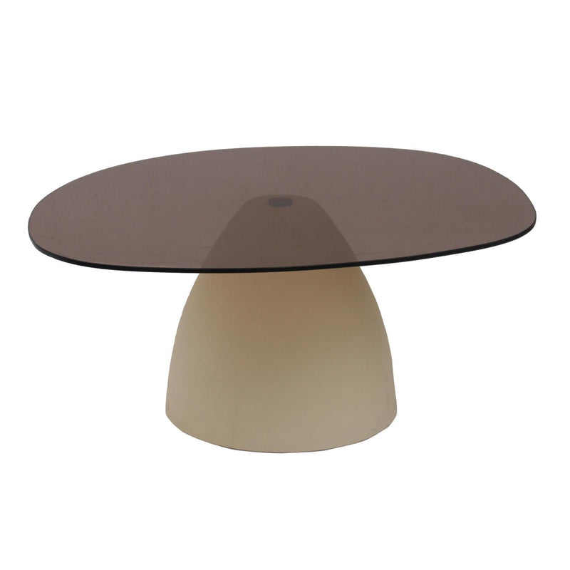 Salontafel Brix Salontafel Glas Beige 76 cm 76x86x35 cm-Salontafels-Livingfurn