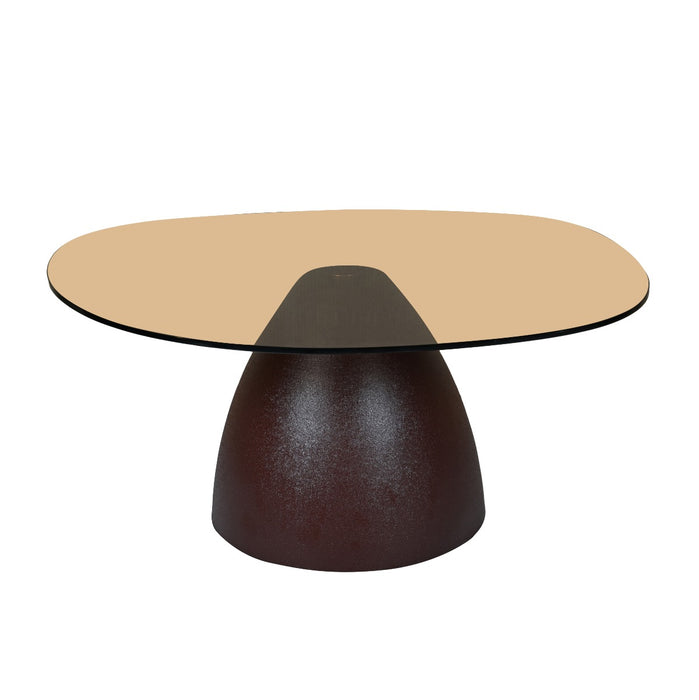 Salontafel Brix Salontafel Glas Bruin 76 cm 76x86x35 cm-Salontafels-Livingfurn