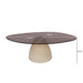 Salontafel Brix Salontafel Glas Crème wit 65x110 cm-Salontafels-Livingfurn