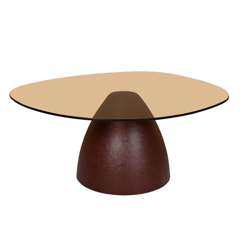 Salontafel Brix Salontafel Glas Rood 76 cm 76x86x35 cm-Salontafels-Livingfurn