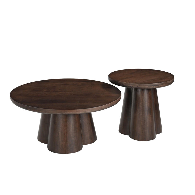 Salontafel Brix Salontafel Mangohout Bruin 50 cm 50x50x49 cm-Salontafels-Livingfurn