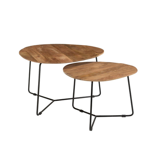 Salontafel Brix Salontafel Mangohout Bruin 70 cm Bruin-Salontafels-Livingfurn