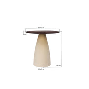 Salontafel Brix Salontafel Mangohout Crème wit 43 cm 43x50x42 cm-Salontafels-Livingfurn