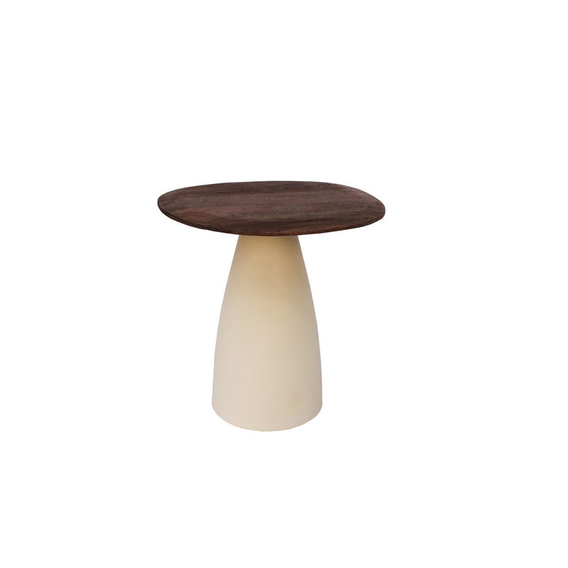 Salontafel Brix Salontafel Mangohout Crème wit 43 cm 43x50x42 cm-Salontafels-Livingfurn