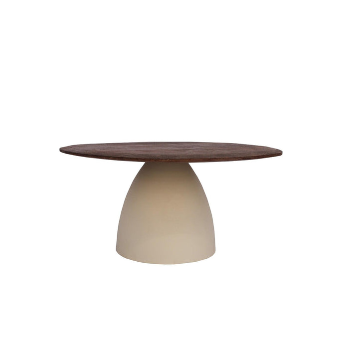 Salontafel Brix Salontafel Mangohout Crème wit 76 cm 76x86x37 cm-Salontafels-Livingfurn