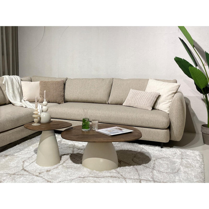 Salontafel Brix Salontafel Mangohout Crème wit 76 cm 76x86x37 cm-Salontafels-Livingfurn