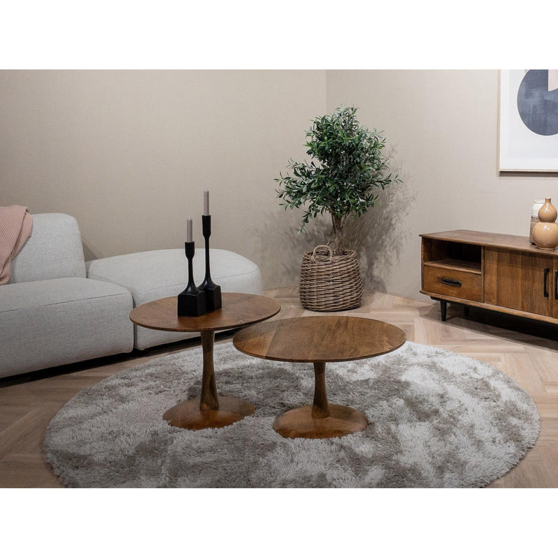Salontafel Brix Salontafel Mangohout Naturel hout 50 cm-Salontafels-Livingfurn