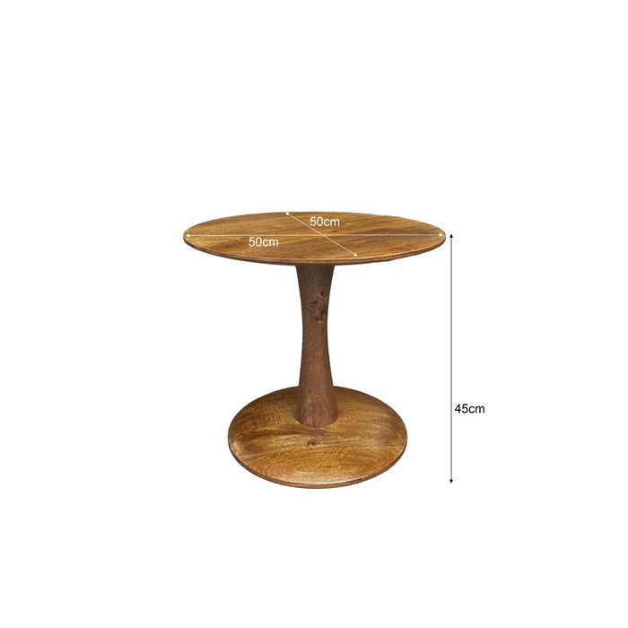Salontafel Brix Salontafel Mangohout Naturel hout 50 cm-Salontafels-Livingfurn