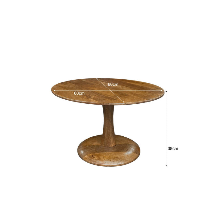Salontafel Brix Salontafel Mangohout Naturel hout 60 cm-Salontafels-Livingfurn