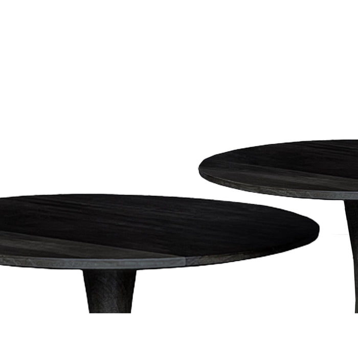 Salontafel Brix Salontafel Mangohout Zwart 60 cm 60x60x38 cm-Salontafels-Livingfurn