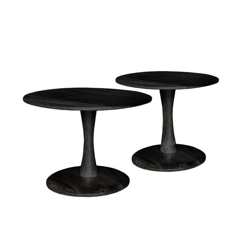 Salontafel Brix Salontafel Mangohout Zwart 60 cm 60x60x38 cm-Salontafels-Livingfurn