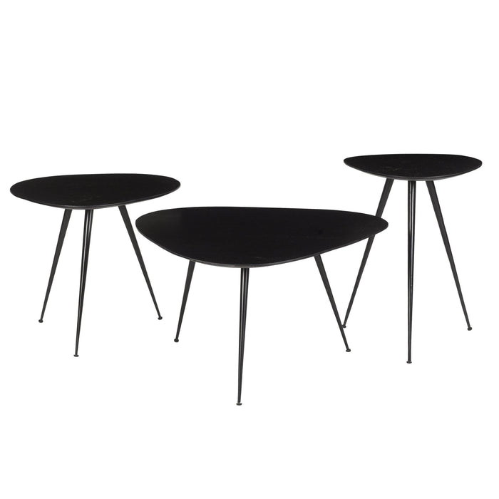 Salontafel Brix Salontafel Mangohout Zwart 70 cm Zwart 13594-Salontafels-Livingfurn