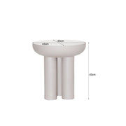 Salontafel Brix Salontafel Metaal Wit 43 cm 43x43x45 cm-Salontafels-Livingfurn