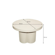 Salontafel Brix Salontafel Metaal Wit 56 cm 56.5x56.5x35.5 cm-Salontafels-Livingfurn