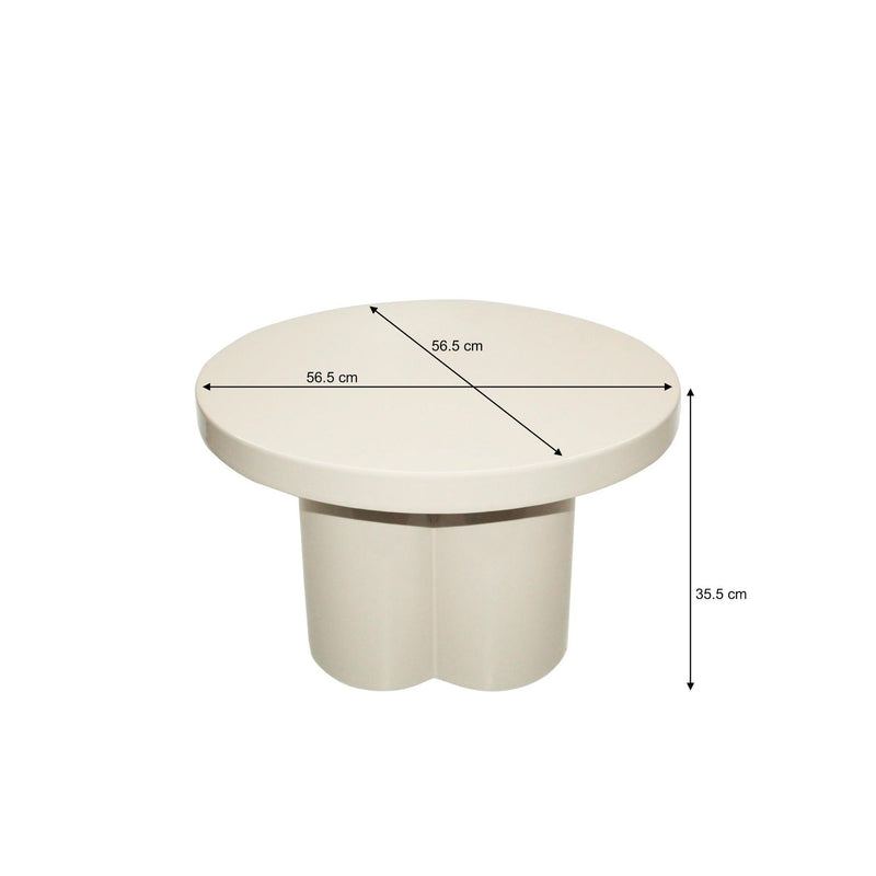Salontafel Brix Salontafel Metaal Wit 56 cm 56.5x56.5x35.5 cm-Salontafels-Livingfurn