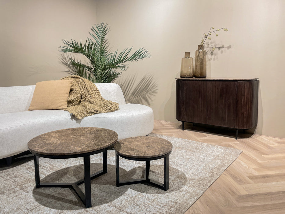 Salontafel Brix Senna Emperador Marmer Bruin 60 cm-Salontafels-Livingfurn