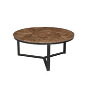 Salontafel Brix Senna Emperador Marmer Bruin 80 cm 80x80x40 cm-Salontafels-Livingfurn