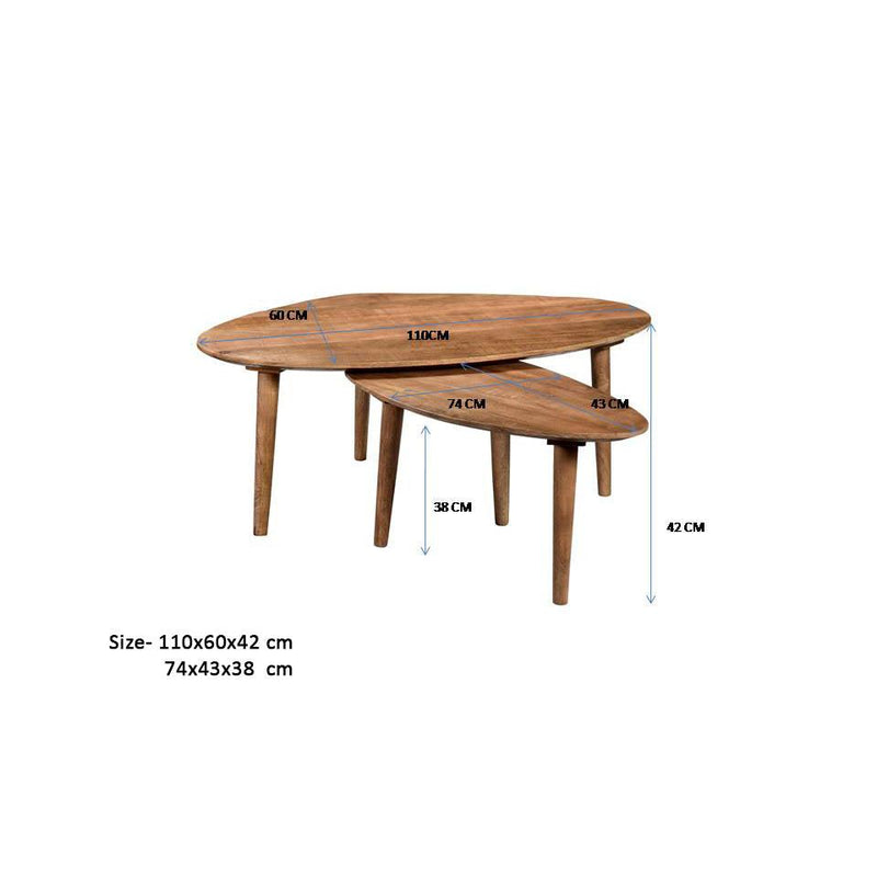 Salontafel Brix Xavier Mangohout Naturel hout 0x110x42 cm-Salontafels-Livingfurn