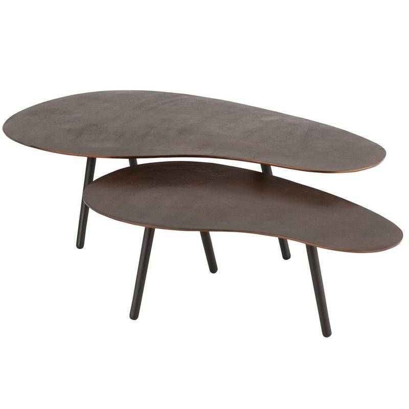 Salontafel Bruin Aluminium L 72x119 cm-Salontafels-J-Line