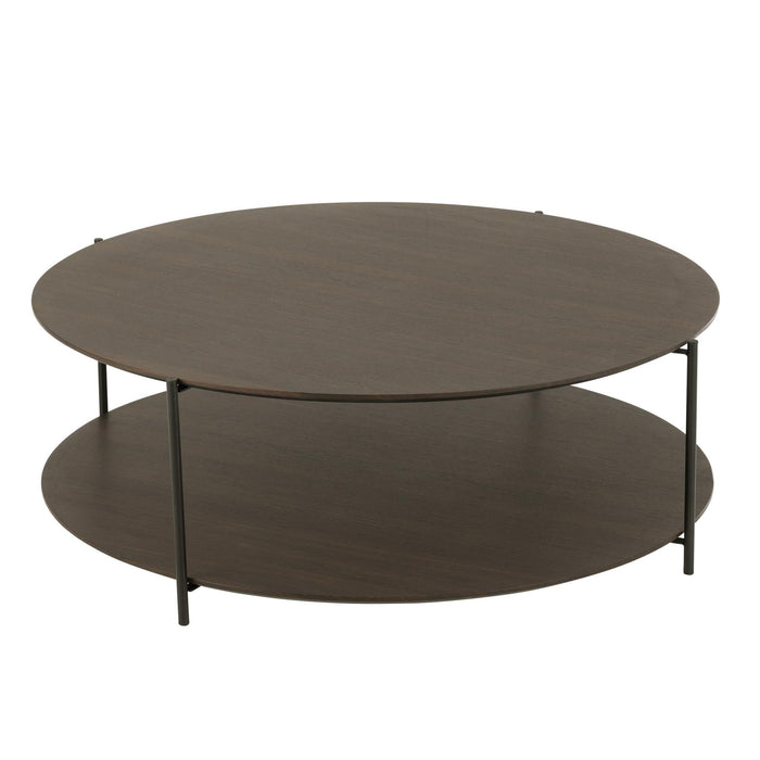 Salontafel Bruin Ijzer Rond 113 cm 113x113x38 cm-Salontafels-J-Line