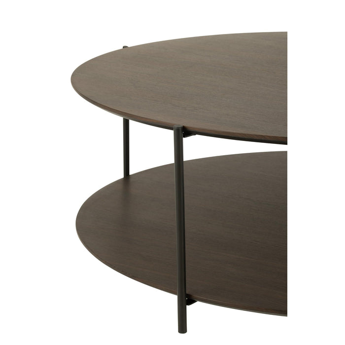 Salontafel Bruin Ijzer Rond 113 cm-Salontafels-J-Line