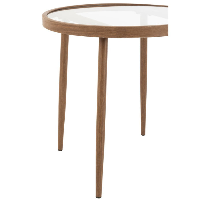 Salontafel Bruin Ijzer Rond 50 cm-Salontafels-J-Line