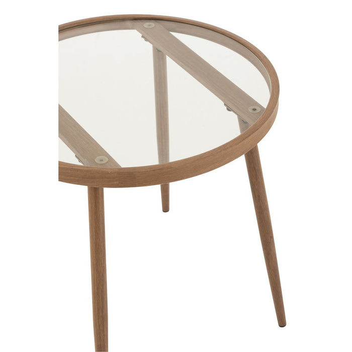 Salontafel Bruin Ijzer Rond 50 cm-Salontafels-J-Line