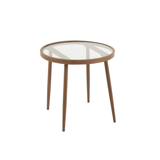 Salontafel Bruin Ijzer Rond 50 cm-Salontafels-J-Line