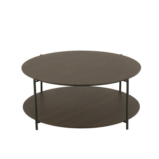 Salontafel Bruin Ijzer Rond 93 cm-Salontafels-J-Line