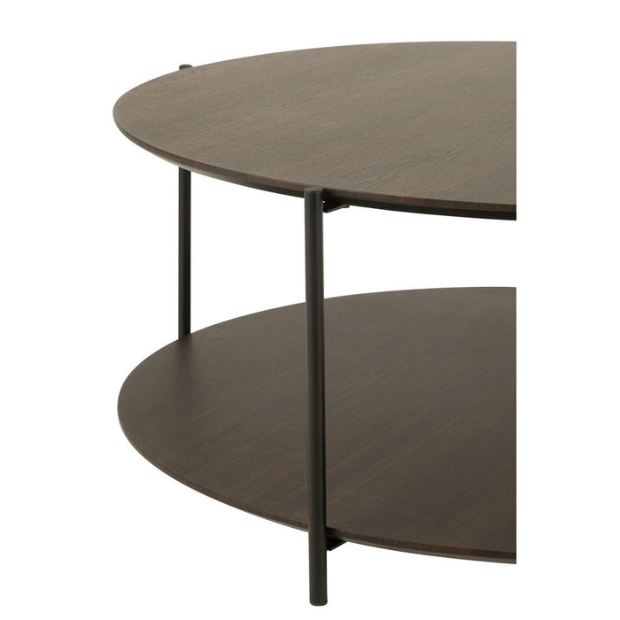 Salontafel Bruin Ijzer Rond 93 cm-Salontafels-J-Line