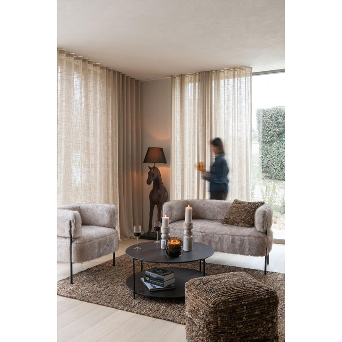 Salontafel Bruin Ijzer Rond 93 cm-Salontafels-J-Line