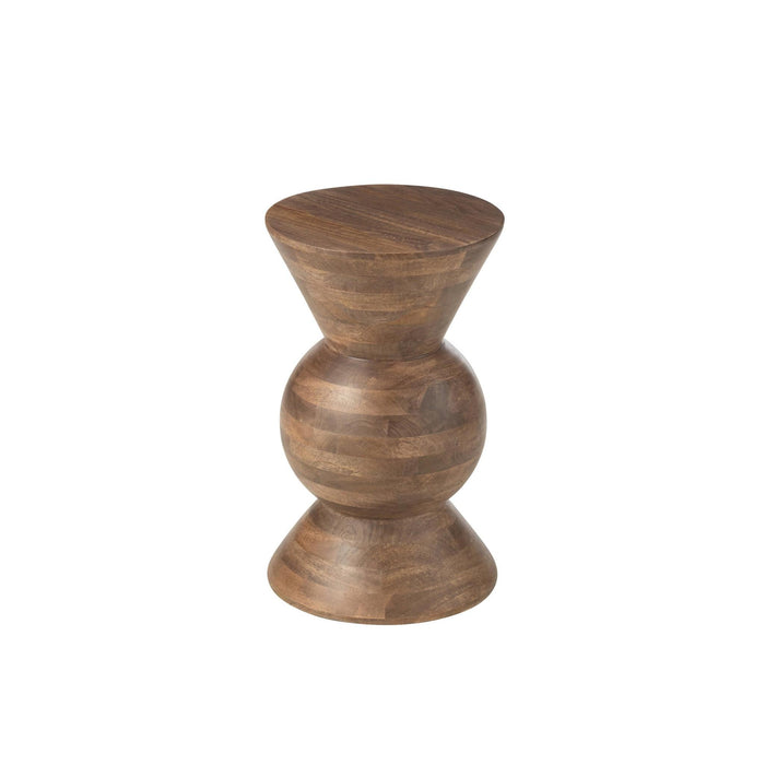 Salontafel Bruin Mangohout hout 31 cm 31x31x50 cm-Bijzettafels-J-Line